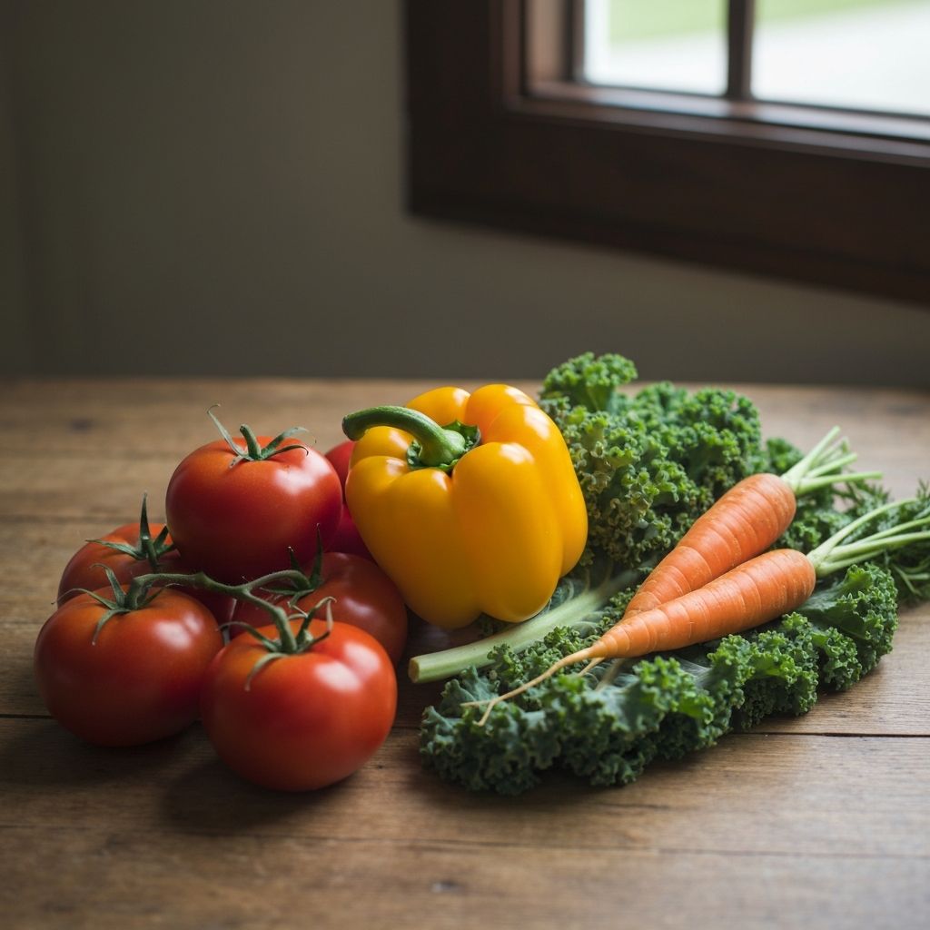 Variété de légumes colorés